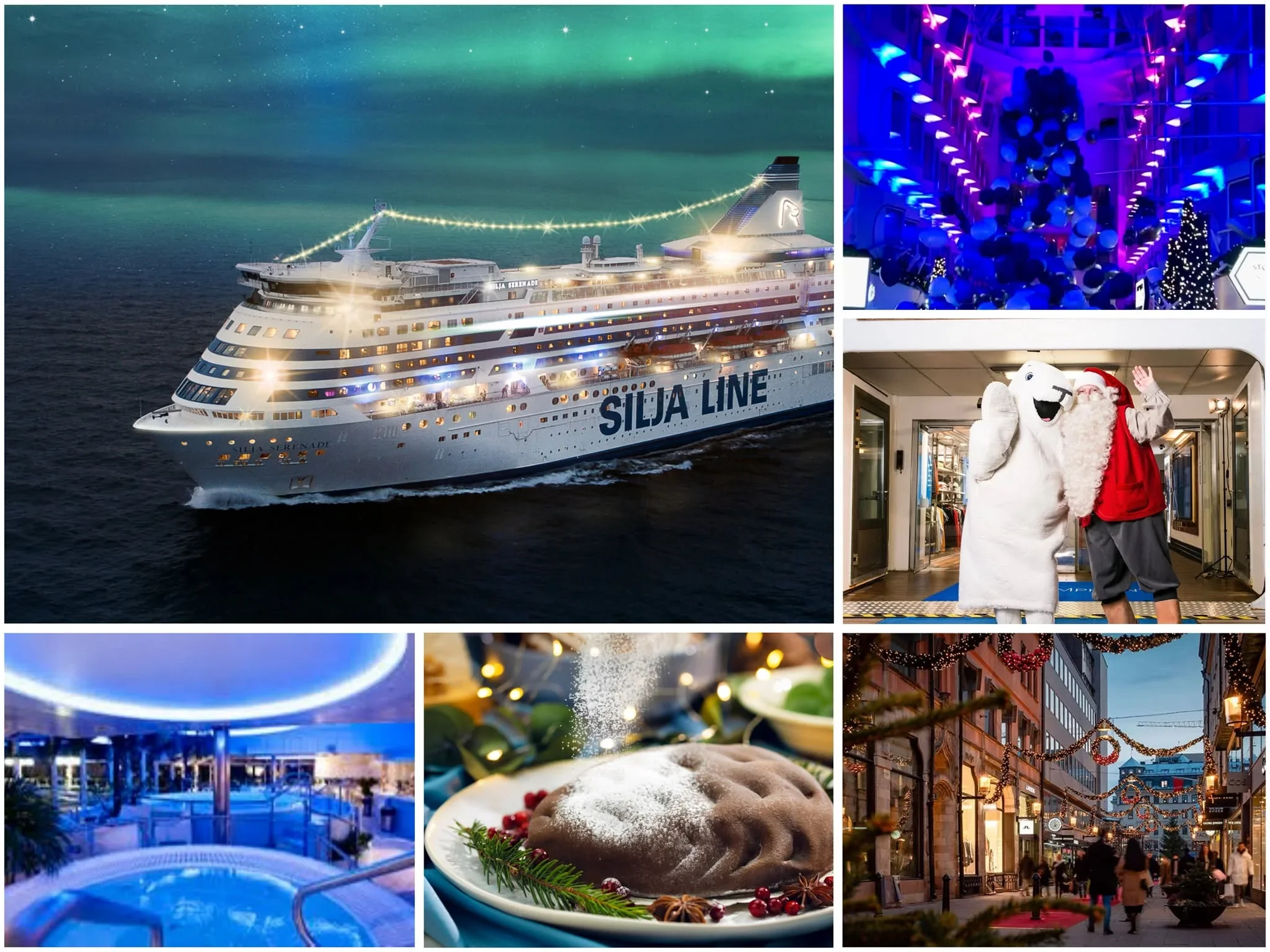 Промоколлаж праздничного круиза Tallink Silja
